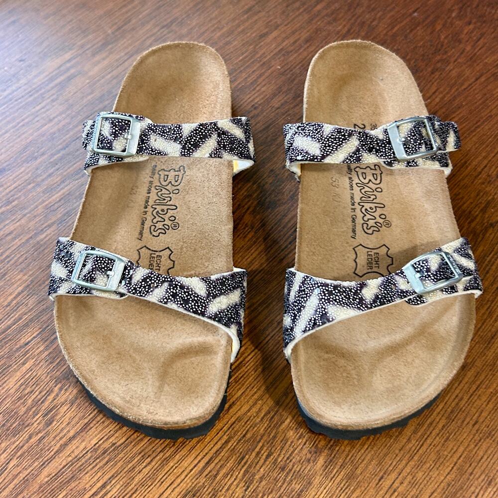Birkenstock 35 Birkis Black Gems FLAW EUC Sparkle Sandals